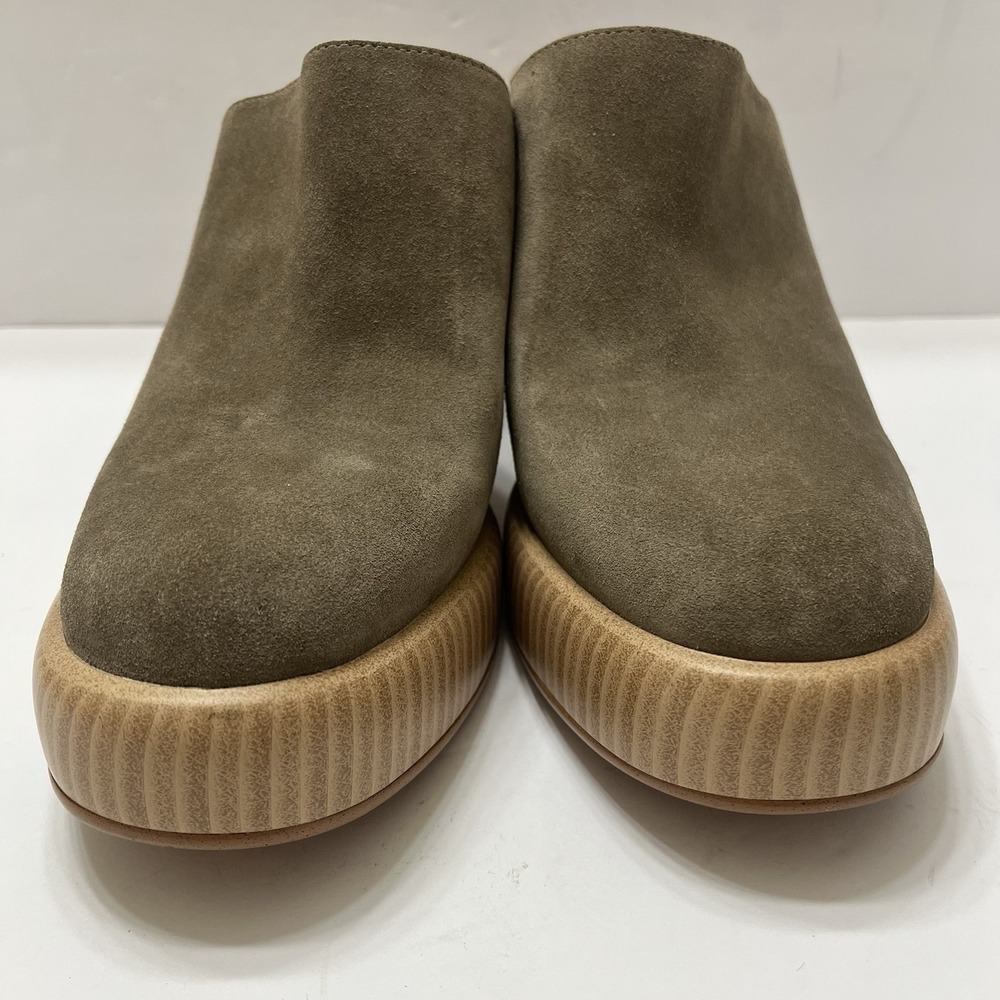 Sam Edelman Shiloh Chunky Platform Heeled Mules Dark Tan Suede Women's 8.5 - Picture 3 of 11